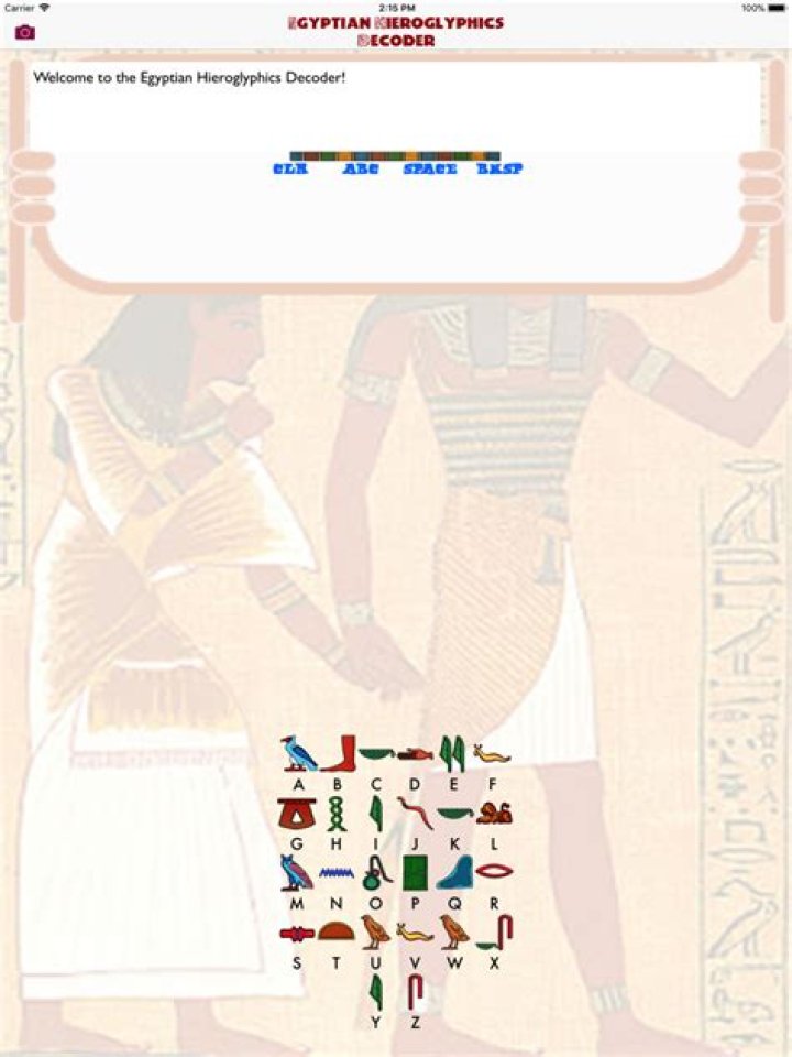 Can you type hieroglyphics on iPhone?