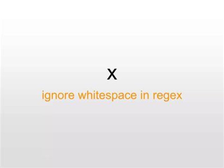 Does regex ignore whitespace?