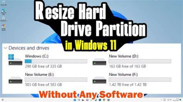 How do I resize a partition in Windows 7?