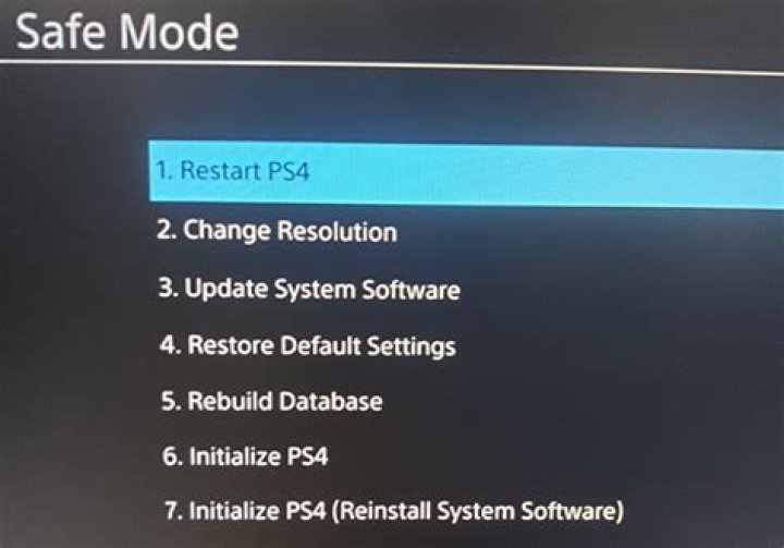 How do you fix PS4 glitch in Safe Mode?