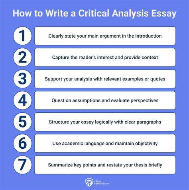 How do you write a critical essay structure?