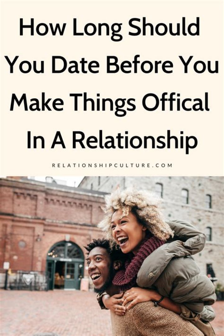 How long should you date someone before getting into a relationship?