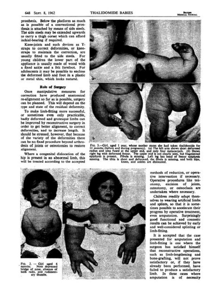 How many thalidomide babies were killed?