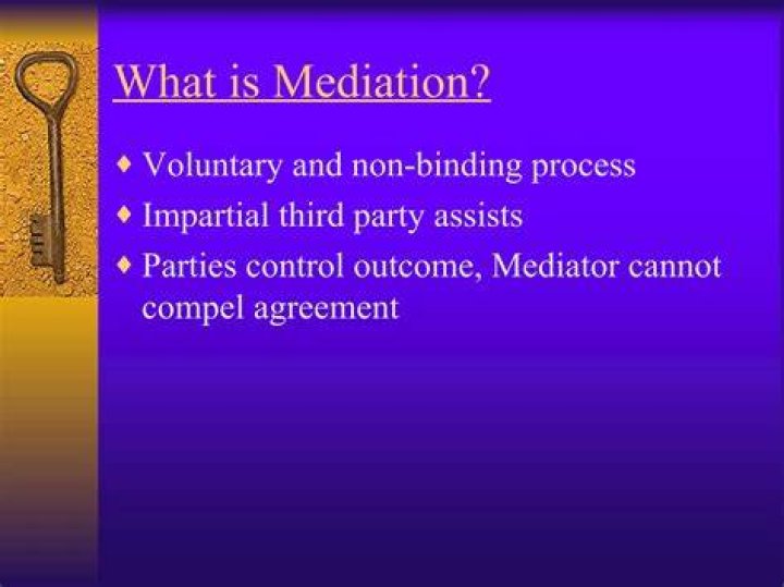 What is non-binding mediation?