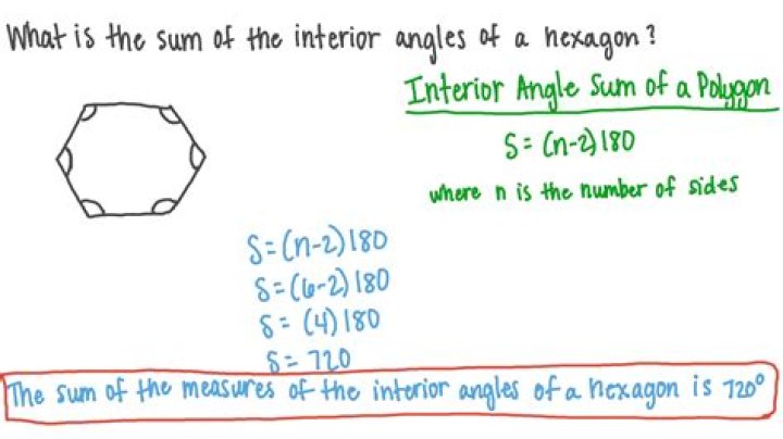 What is the interior angle for a hexagon?