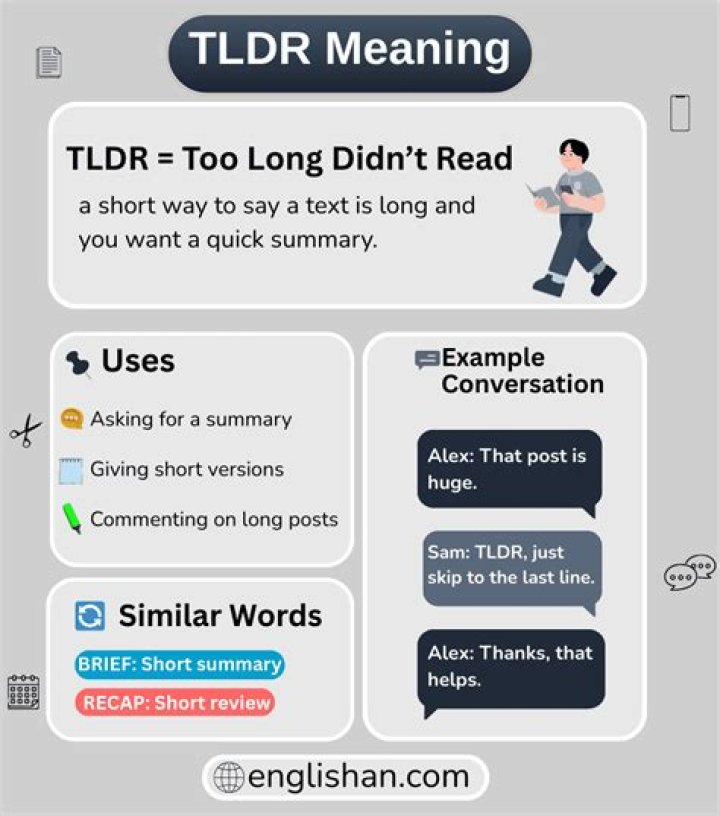 What is TLDR meaning?