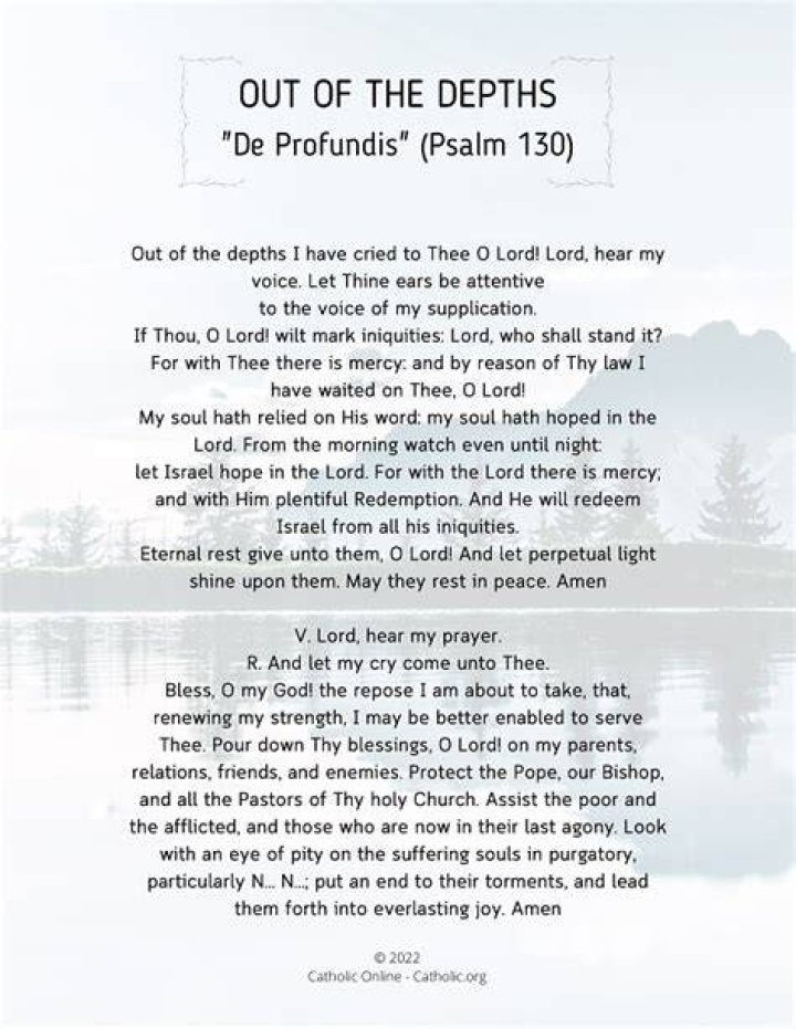 What psalm is Profundis?