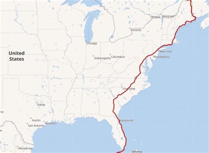 Where does Route 1 begin and end?